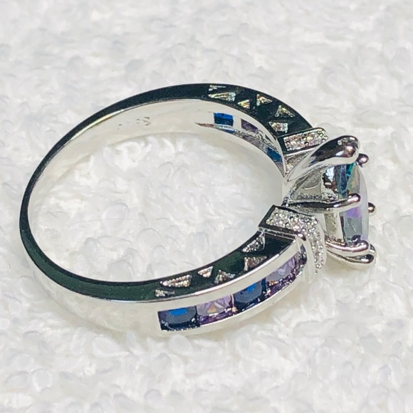 ♦️💍Sterling silver ring marquise mystic topaz - Picture 7 of 10